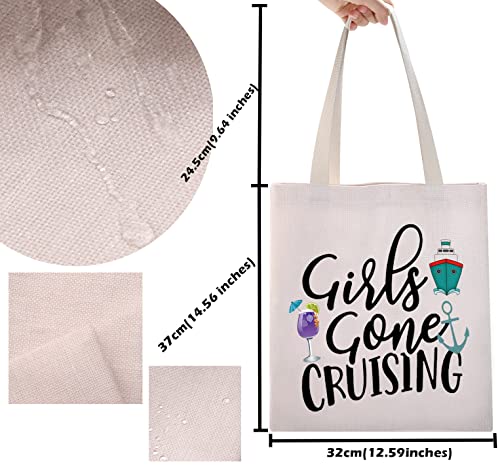 TSOTMO Cruise Gift Womens Gone Cruising Cruise Tote Bag Vacation Trip Toiletry Bags Cruise Cruising Lover Gift Weekend Gift (Cruising Tote)