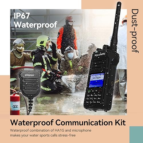 Retevis Ailunce HA1G GMRS Handheld Radio, GMRS Radio with Speaker Mic, IP67 Waterproof, NOAA, 2800mAh USB-C Rechargeable Portable Two Way Radio
