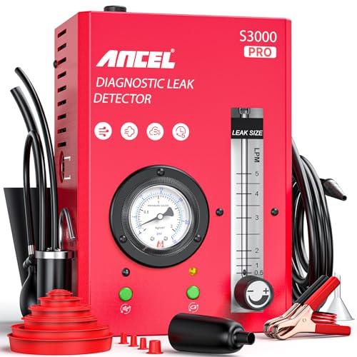 ANCEL S3000 PRO Automotive Smoke Machine with Built-in Air Pump and Pressure Gauge. Professional Vehicle Leak Diagnostic Detector Tools Kit for Leaks Test in Vacuum,Fuel,EVAP and Other Cars System