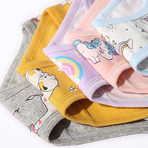 NEIYISHE Girls' Cotton Brief Breathable Toddler Panties Kids Assorted Underwears size 2-3T 4T 5T 6T 8T 10T 8-Pack 4 years