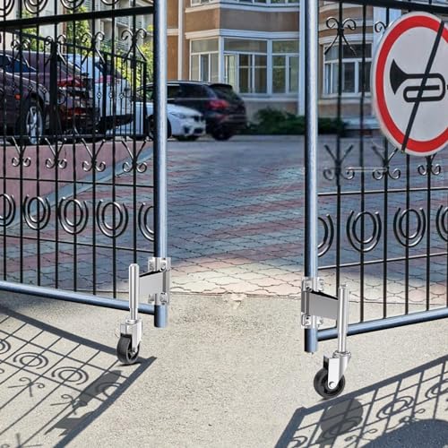 WOOSKY Spring Loaded Tube Gate Casters 4” Heavy Duty Gate Caster Wheels with Hardware for Tube Gates, Metal Gates, Wooden Gates, Fence Gates, Swing Gates, 330 Lbs Load Capacity