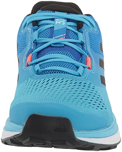 adidas Men's Terrex Two Flow Trail Running Shoe, Blue Rush/Core Black/Turbo, 11