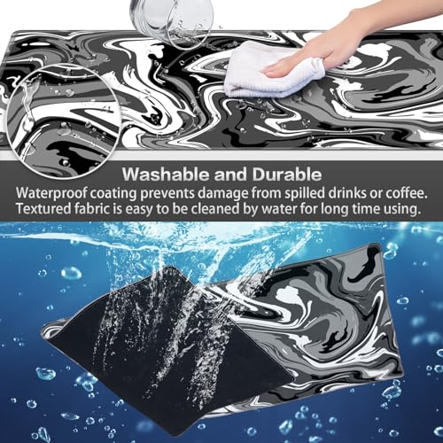 Canjoy Gaming Mouse Pad, Fluid Pattern Mouse Pad 31.5x11.8inch Large Extended Computer Mouse Mat Keyboard Full Desk Mousepad for Gaming, Office, Home