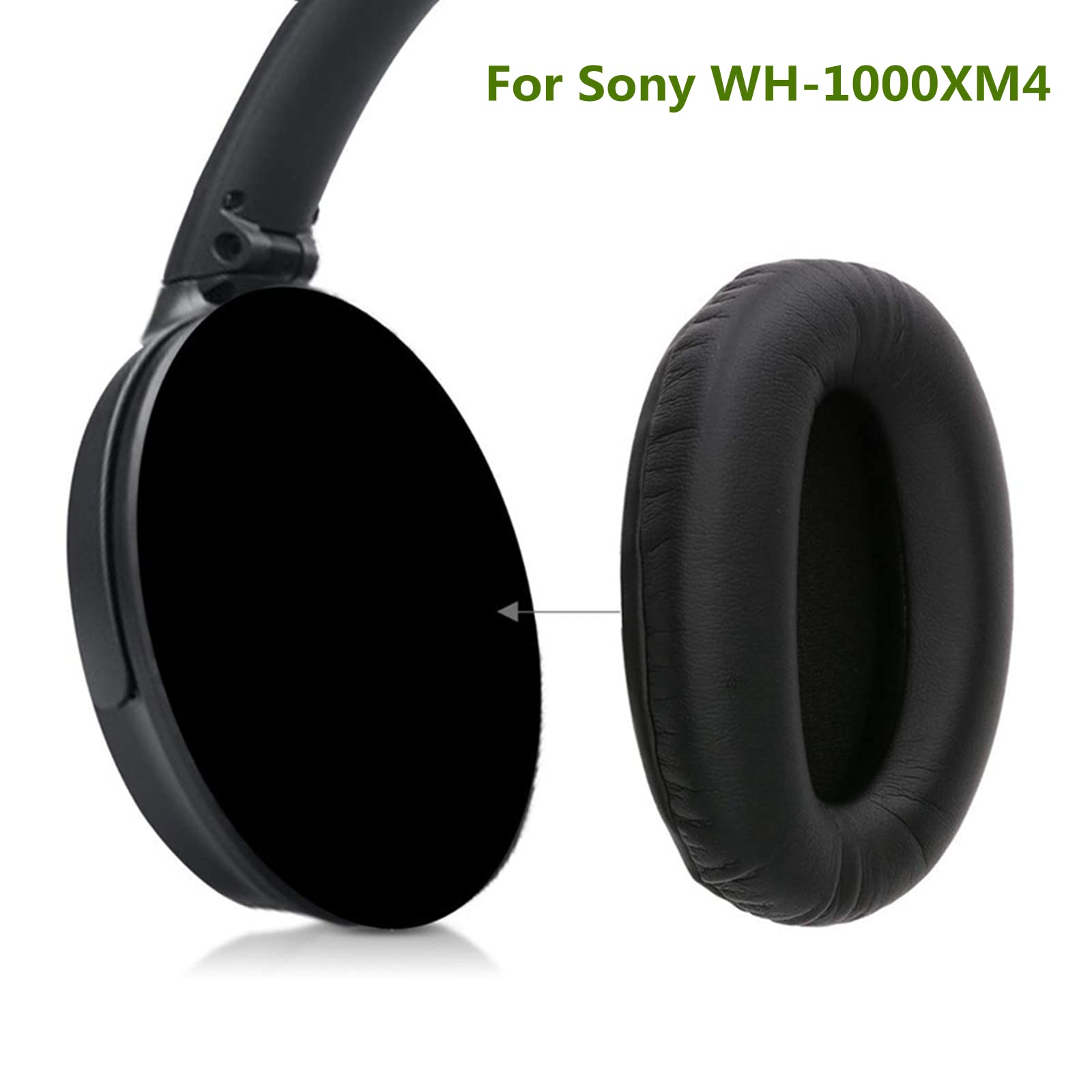 WH-1000XM4 Ear Cushions Replacement Noise Isolation Ear Pads Compatible with Sony WH1000XM4 Wireless Noise Canceling Over-Ear Headphones- Added Thickness & Plastic Stick