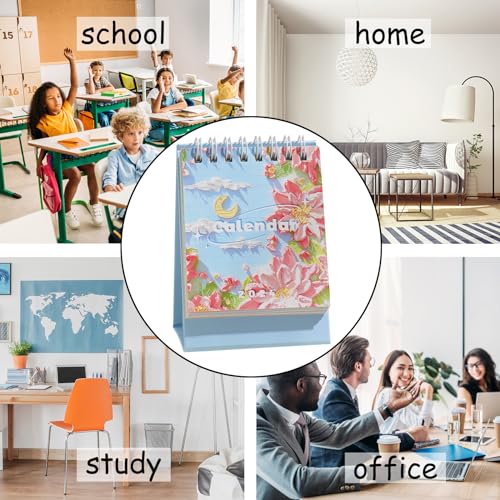 2024 Mini Desk Calendar Monthly Office Home School Decor Calendar 4.4" x 3.2" (Oct. 2023 to Dec. 2024)