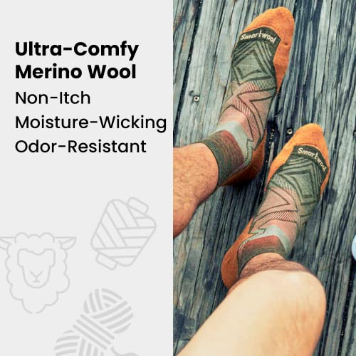 Smartwool Mens Hike Light Cushion Pattern Ankle Socks Ash-Charcoal Medium