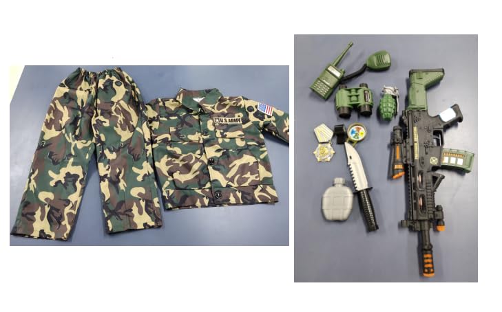 GIFTINBOX Kids Army Costume For Boys Military Soldier Costume with Army Toys,Dress Up Boys Costume Halloween Costumes for Kids Boys 3-4…