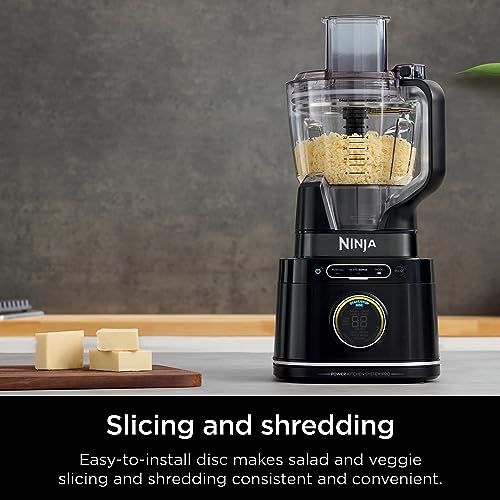 Ninja TB401 Detect Kitchen System Power Blender + Processor Pro, BlendSense Technology, Blender, Chopping & Smoothies, 1800 Peak Watts, 72 oz. Pitcher, 64 oz. Food Processor, 24 oz. To-Go Cup, Black