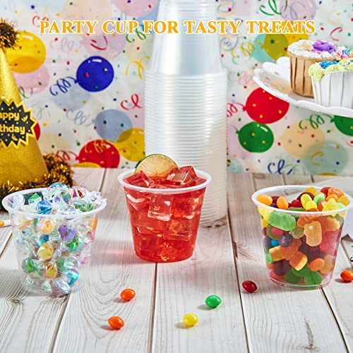 Lilymicky 300 Pack 9 oz Plastic Cups, Disposable Clear PLastic Cups, 9 Ounce Party Cups for Cocktail, Parties, Thanksgiving, Christmas Party