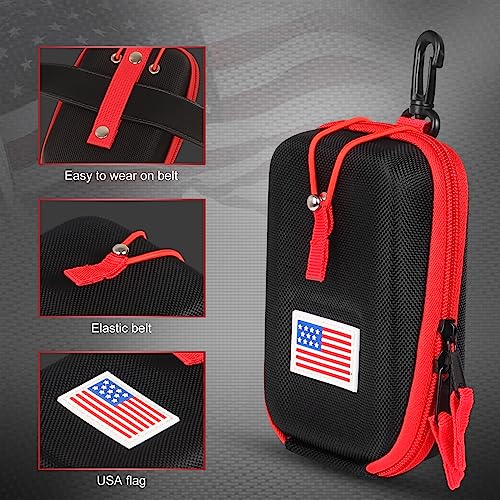 Craftsman Golf Black Rangefinder Case USA Flag Hard Shell for Tectectec Callaway, Universal Range Finder Carry Bag