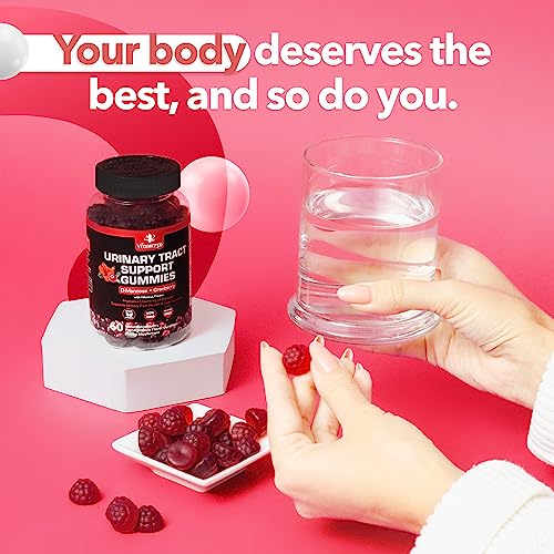 VITAMIZED Potent Cranberry Gummies 1500mg with D Mannose - Urinary Tract Health for Women & Men, Urinary Flush & Bladder Fast-Acting Support Supplements with Hibiscus Powder, 60 Count