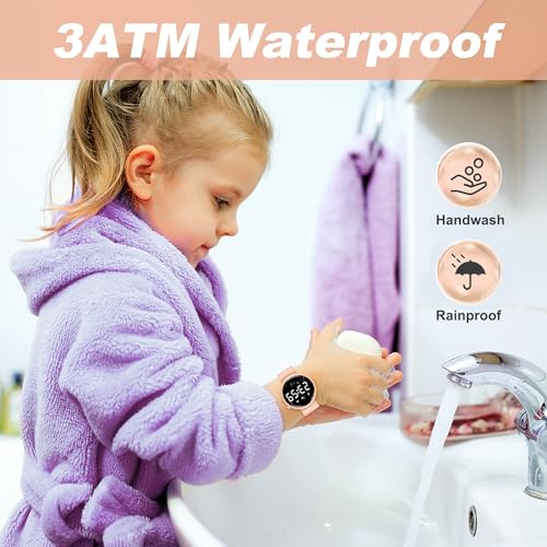 Kids Watch Activity Fitness Tracker Calories Step Counter Pedometer Watch for Kids Sport Digital Chronograph Silicone Strap Waterproof 2 Alarm Clocks Children Watch Reloj