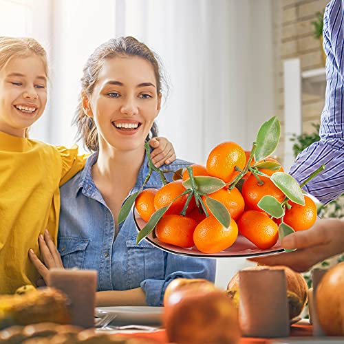 WILLBOND 5 Clusters Artificial Mini Orange Simulation Decorative Tangerine Kitchen Table Fake Orange Realistic Artificial Fruit Bowl Tray Faux Fruit for Home Party Kitchen Festival Decor