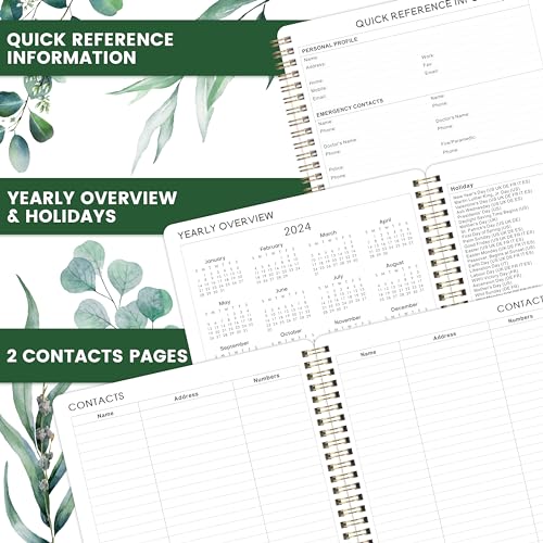 Appointment Book 2024-2025 - JUL 2024 - JUN 2025, Planner 2024-2025 Daily Hourly Planner, Weekly Appointment Book, 8" x 10", 30-Minute Interval, Flexible Cover, Ample Space with Note, To-Do List