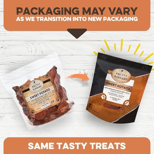 Sweet Potato Slices - Dog Treats - Single Ingredient Grain Free for Dogs, Best High Anti-Oxidant Healthy 100% Natural Thick Cut Dried Sweet Potato Dog Treats With No Added Preservatives (8oz)