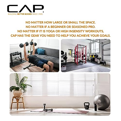 CAP Barbell CAP 50 lbs Coated Dumbbell Set with Comfort handles, 5LBx2, 20lbx2