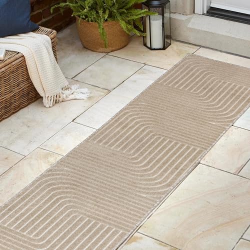 JONATHAN Y Odense High-Low Angle Ivory/Cream 9' Round Indoor/Outdoor Area Rug, Pet Friendly, Non-Shedding, Stain Resistant, Easy-Cleaning for Backyard, Patio, Porch (SCN101A-9R)