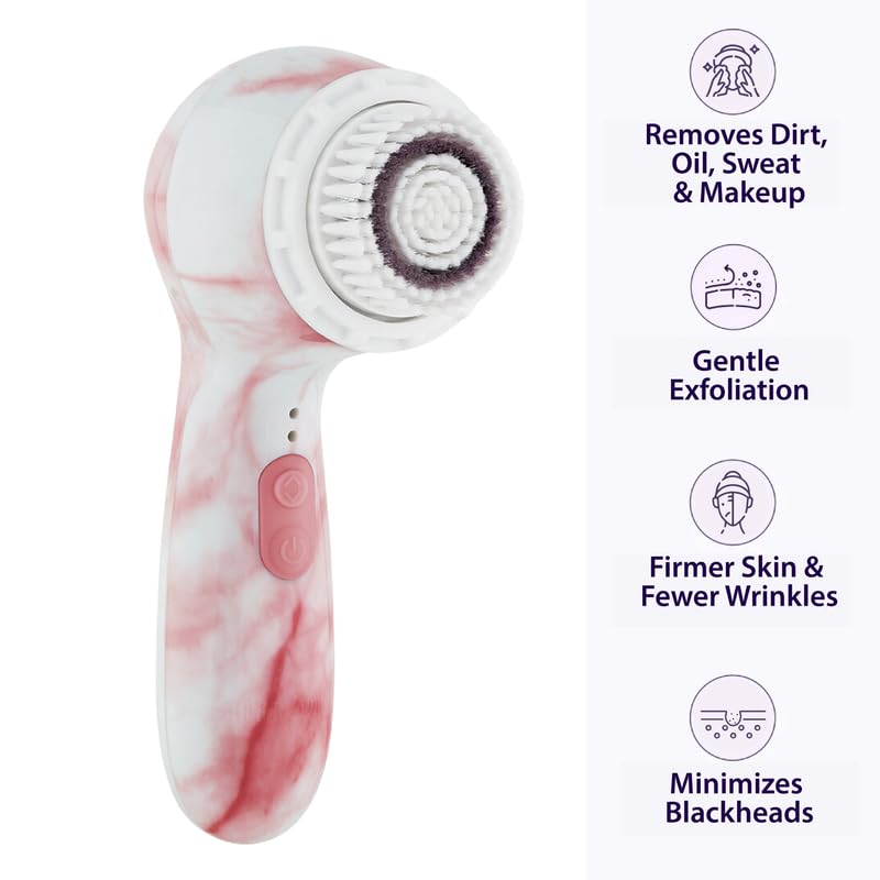 Michael Todd Beauty Soniclear Allure 2024 Best of Beauty Winner Facial Cleansing + Exfoliation Brush System with 3 speeds, Serum Infusion Head + Travel Case