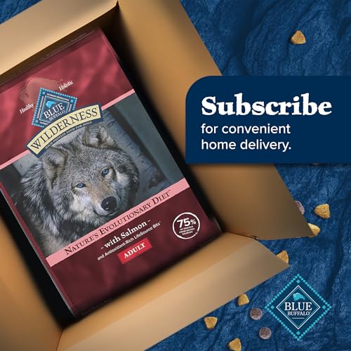 Blue Buffalo Wilderness Adult High-Protein Dry Dog Food Natural Salmon WITH WHOLESOME GRAINS