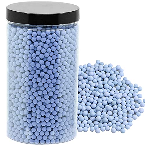 wohohoho 2.2lbs Mini Blue Hydroponics Clay Pebbles, Upgraded 3mm-5mm Hydro Ceramsite Balls, Horticultural Plant Top-Dressing Decorative Rocks for Aquaponics, Drainage Water, Purification, Cultivation