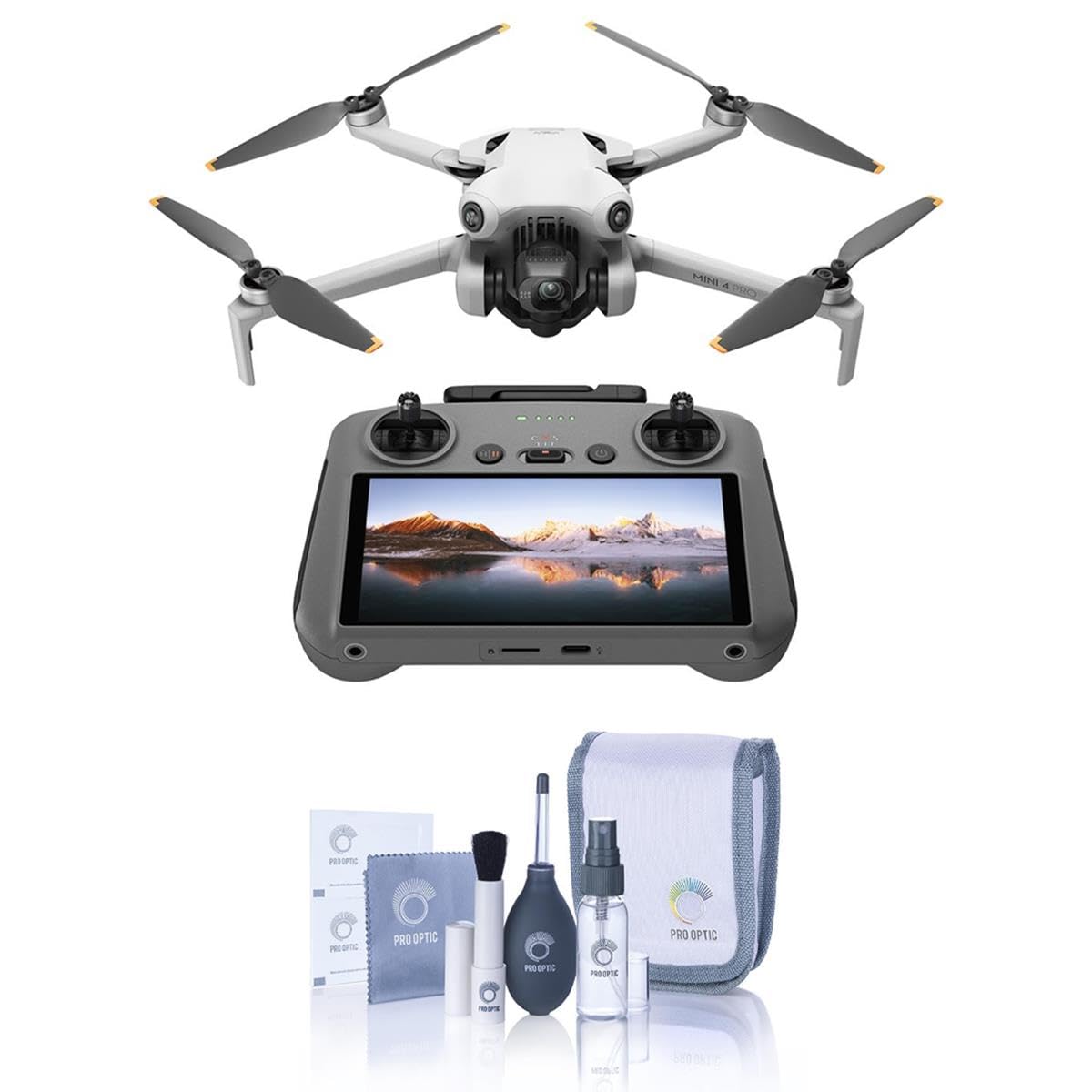 DJI Mini 4 Pro (DJI RC 2), Folding Mini-Drone with 4K HDR Video Camera for Adults, Under 0.549 lbs/249 g, 34 Mins Flight Time, 20 km Max Video Transmission Distance, Omnidirectional Vision Sensing