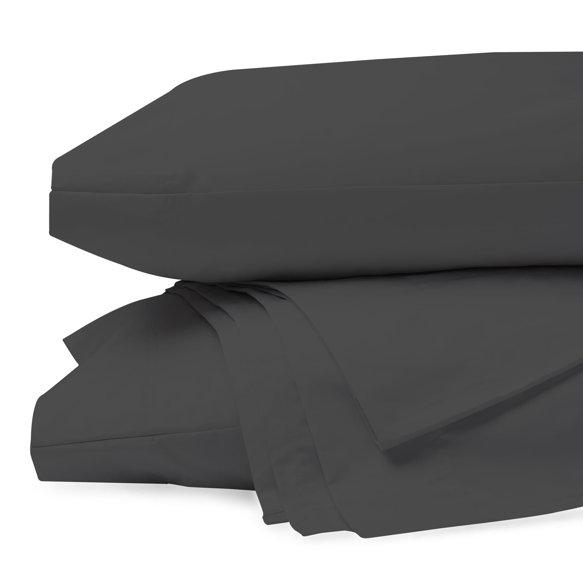 Purity Home King Size Dark Gray Bed Sheet Set, 400TC Deep Pocket Bed Sheets for King Bed, 100% Cotton Fall Bedding Sheets, Deep Pockets Cooling Sheets for Gifting