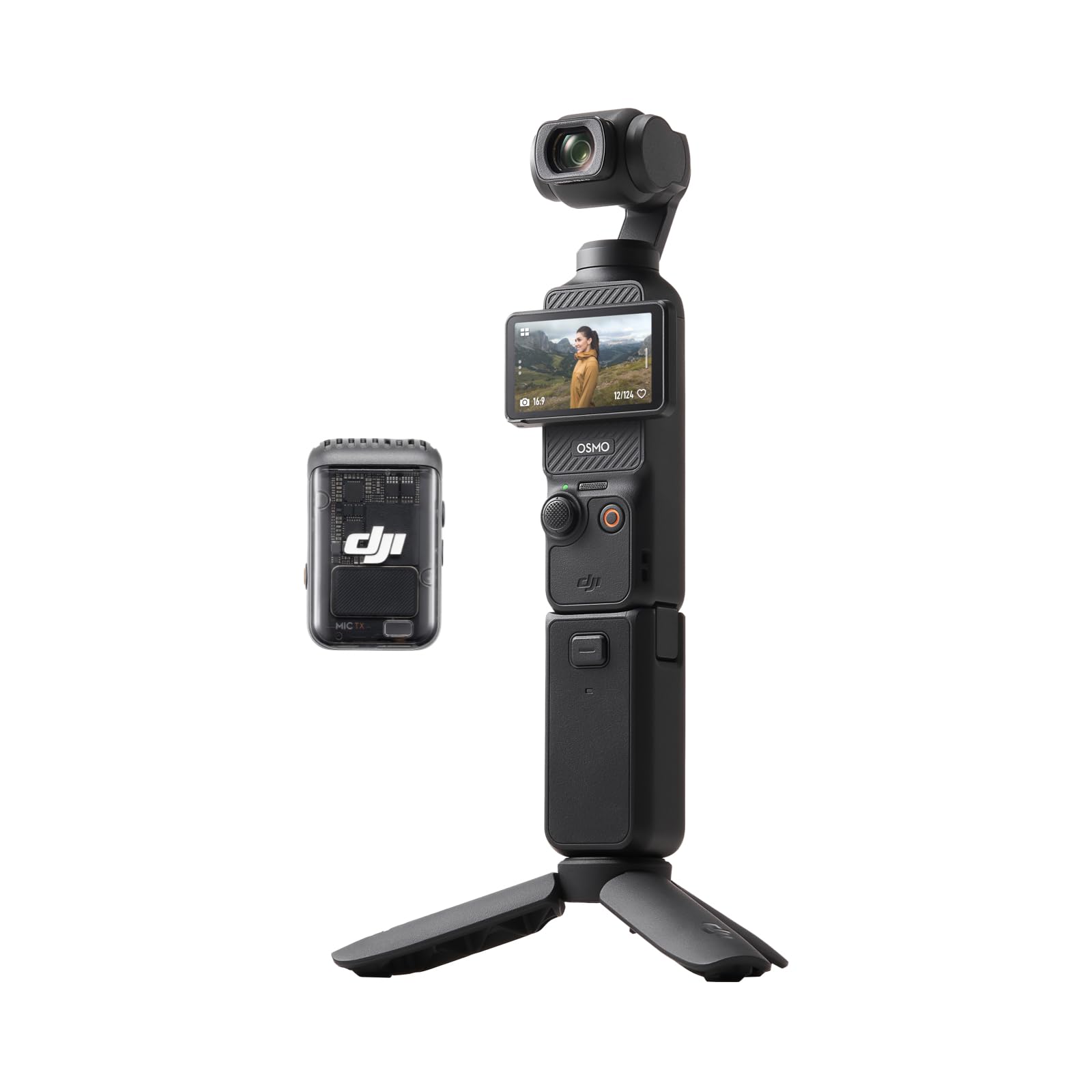 DJI Osmo Pocket 3 Creator Combo, Vlogging Camera with 1'' CMOS, 4K/120fps Video, 3-Axis Stabilization, Face/Object Tracking, Fast Focusing, Mic Included for Clear Sound, Digital Camera for Photography