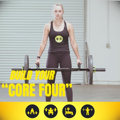 HulkFit Olympic 2-Inch Hex Weight Lifting Trap Bar, Closed Trap Bar, Black