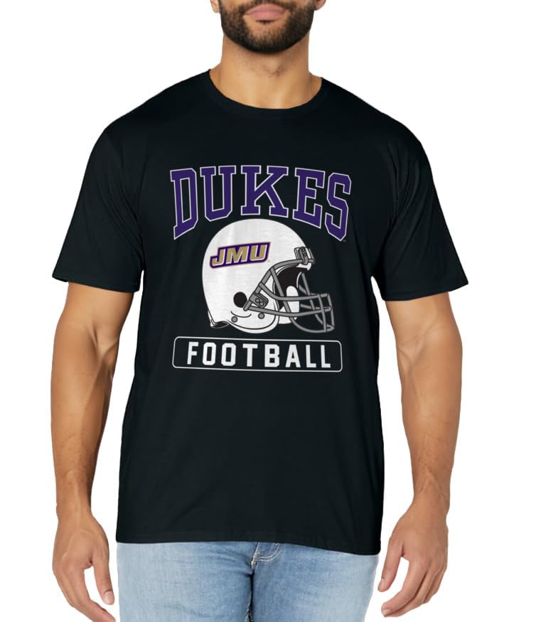 James Madison University JMU Dukes Football Helmet T-Shirt