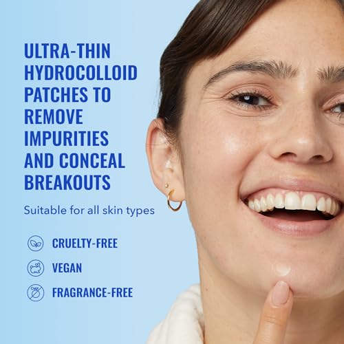 Good Molecules Pimple Patches (60 Patches) - Ultra-Thin Hydrocolloid Patches To Conceal Whiteheads, Blackheads And Blemishes, Target Ance and Impurities - Skin Care For Face With Cellulose And Pectin