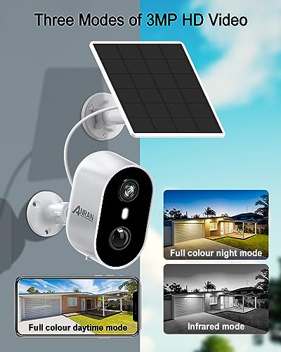 ANRAN Security Cameras Wireless Outdoor, 2K WiFi Surveillance Camera for Home Security, Battery Powered Cameras with Spotlight, Motion Detection, Color Night Vision, Compatible with Alexa, 2 Packs