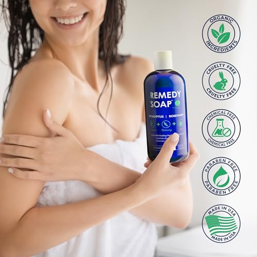 Truremedy Naturals Eucalyptus + Rosemary Body Wash - Body Wash for Therapeutic & Relaxing - Eucalyptus + Rosemary Body Wash (1 pk, 12 oz)