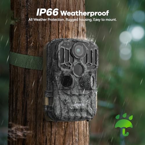 DEATTI Trail Camera 48MP 4K Game Camera with 8 Batteries & 32G SD Card,Bluetooth Connection,No Glow Night Vison Motion Activated Waterproof for Wildlife Deer Outdoor 0.1s Trigger Time