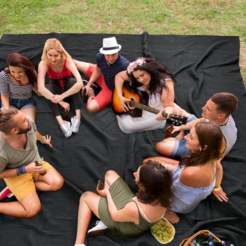 PHF 100% Cotton Waffle Weave Black Throw Blanket 50" x 60"-Lightweight Washed Soft Breathable Blanket for Adults and Kids-Perfect Blanket Layer for Couch Bed Sofa-Elegant Home Decoration