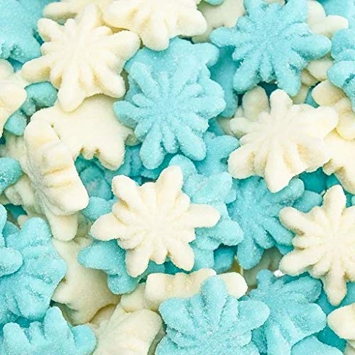 Snowman Guts Blue Raspberry & Marshmallow Flavored Gummy Snowflakes Funny Unique Christmas Tree Stocking Stuffer Gag Birthday Girl, Boy and Teens Candy Gift (5.5 Ounces)