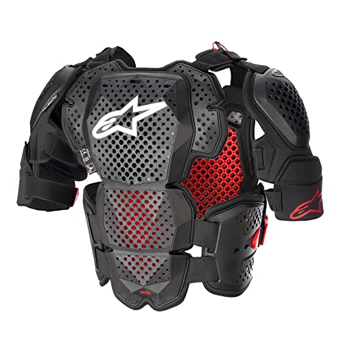 Alpinestars 6700523-1431-XSS: A-10 V2 Full Chest Protector Anthracite/Black/Red Xs/Sm