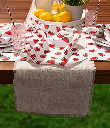 DII Watermelon Outdoor Tabletop Collection, Stain Resistant & Waterproof, Table Runner, 14x72