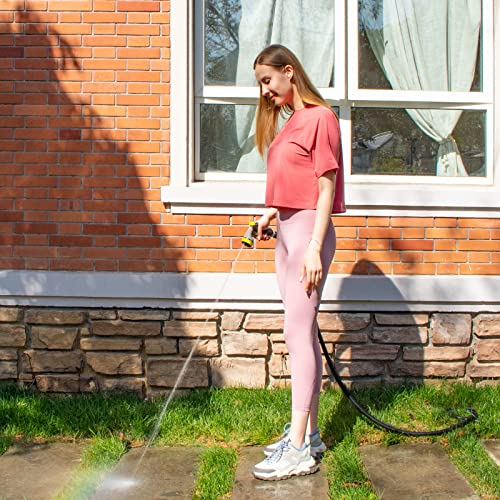 Fevone Garden Hose 3 ft x 5/8", Hose Reel Leader Hose, Lead In Water Hose, Fits Hoses/Pipes of All Replacement/Replaceable Parts, Solid Aluminum Fittings - No Leak