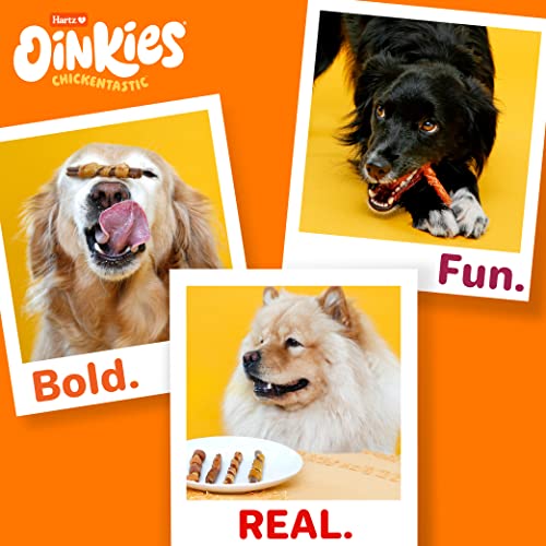 Hartz Oinkies Tender Bullies with Real Chicken Breast & Real Beef Bully Stick Flavor, Highly Digestible and Rawhide-Free, 20 Count