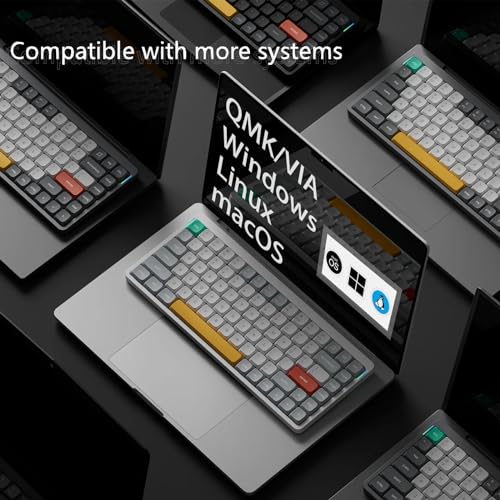 nuphy Air75 V2 Portable 75% Mechanical Keyboard,Wireless Keyboard,Supports Bluetooth/2.4G/USB-C RGB Bluetooth Keyboards,Compatible with Windows/Mac OS/Linux Systems-Gateron Cowberry Switch