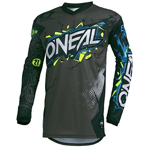 O'Neal 001E-912 Men's Element Villain Jersey Gray Small