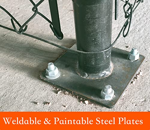 Jikacok 3-inch Steel Plate with Holes. 4 PCS 3"x3"Steel Plate Made from Premium 9 Gauge A36 Hot Rolled Mild Steel. Laser Cut Metal Plate with Smooth Edges. Weldable & Paintable Steel Plates.