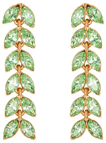 Oscar de la Renta, Crystal Leaves Strand Earrings, Chrysolite