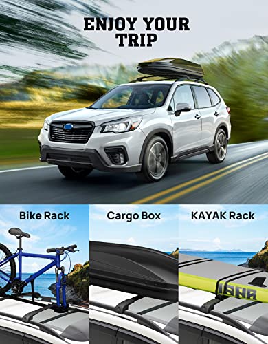 HmmtyRack Lockable Car Roof Rack Cross Bars Compatible with Subaru Forester 2014-2025, Aluminum Cross Bar for Rooftop Cargo Carrier Luggage Kayak Canoe Bike Snowboard