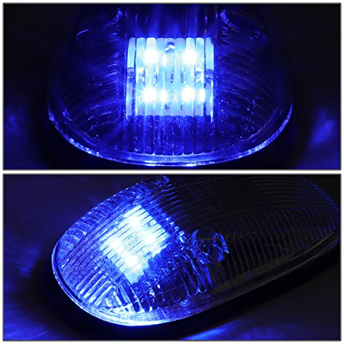 DNA Motoring CBL-DR99-BK-B Blue LED Cab Roof Top Marker Lights X 5