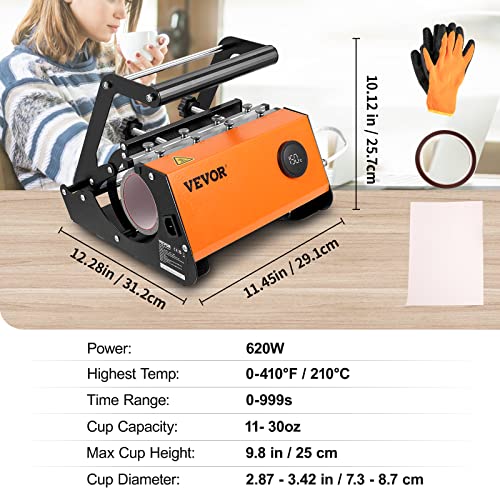 VEVOR Heat Press 15x15 Inch, 2 in 1 Heat Press Machine with Hat Press, Swing Away T Shirt Pressing Machine, Combo Hat Heat Press Machine Sublimation for T-Shirt Hat Cap Pillow Bag