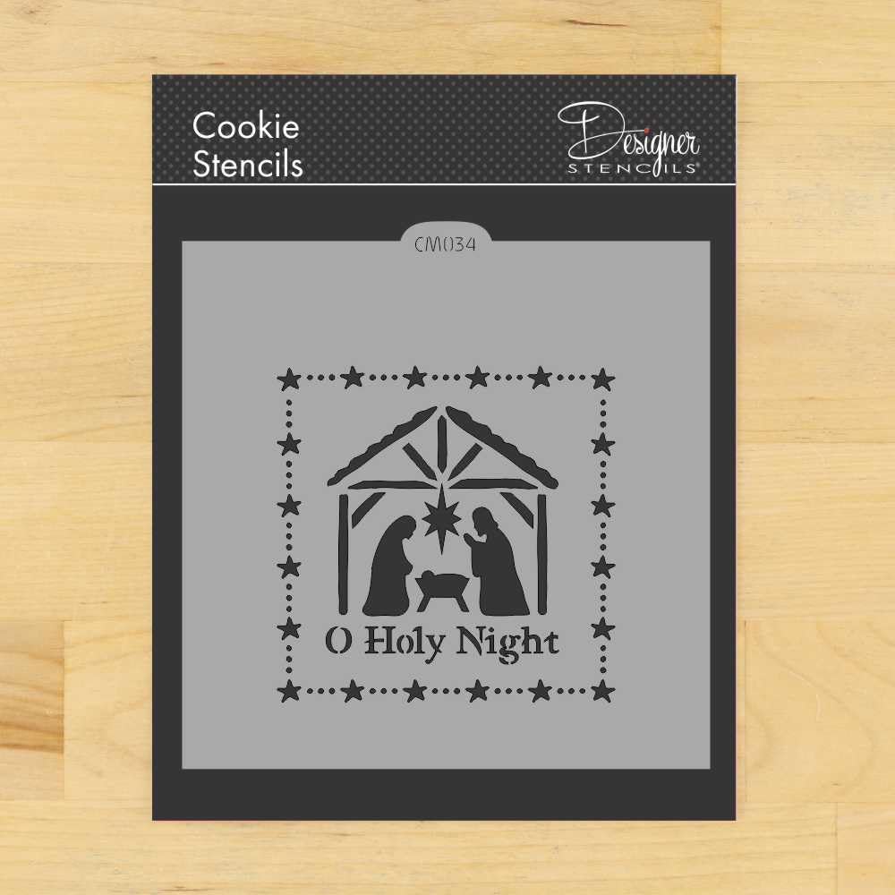 O Holy Night Nativity Scene Cookie and Craft Stencil by Designer Stencils