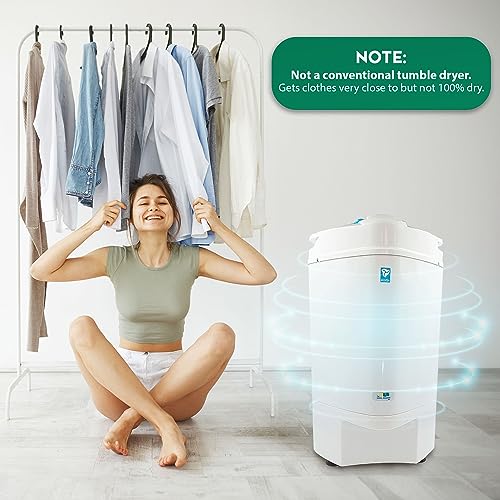 The Laundry Alternative Ninja Spin Dryer - Portable Dryer for Clothes - Spin Dryer for Clothes, with 3200 RPM with High Tech Suspension System - Portable Spin Dryer for Apartments, RV Travel - Emerald