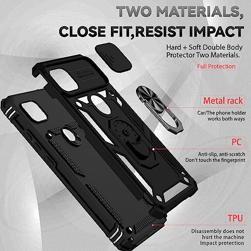 AYMECL for Moto One 5G Ace Case Moto G 5G(2020) Case,with Nano Explosion-Proof Film[2 Pack], Military Grade Shockproof with Kickstand Protective Case for Motorola Moto One 5G Ace,Blue