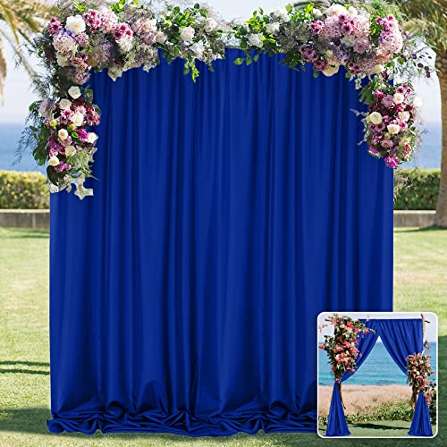 White Backdrop Curtain for Wedding Decor Holiday Party 4 Panels- White Wedding Backdrop Polyester Photography Backdrop Drapes Baby Shower Birthday Privacy Sliding Curtains Home Decor，5ft x 10ft